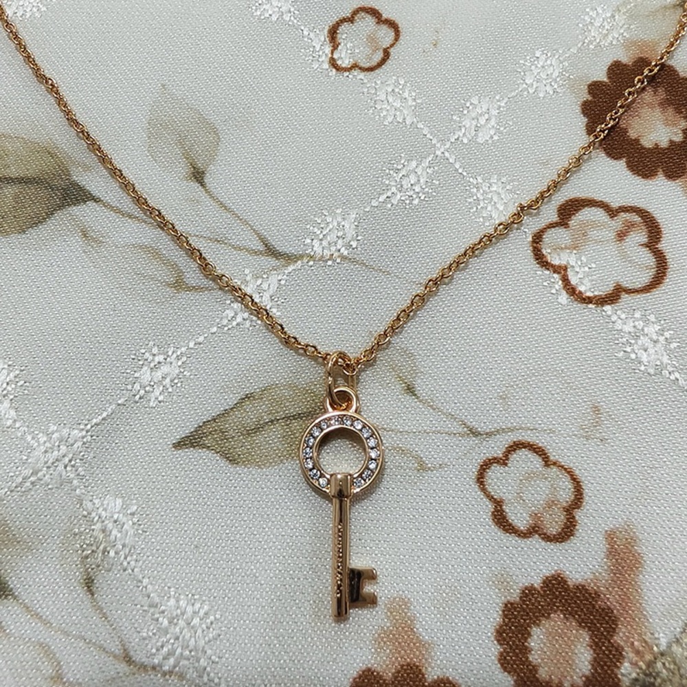Tiffany & Co. Gold Key Diamond Necklace